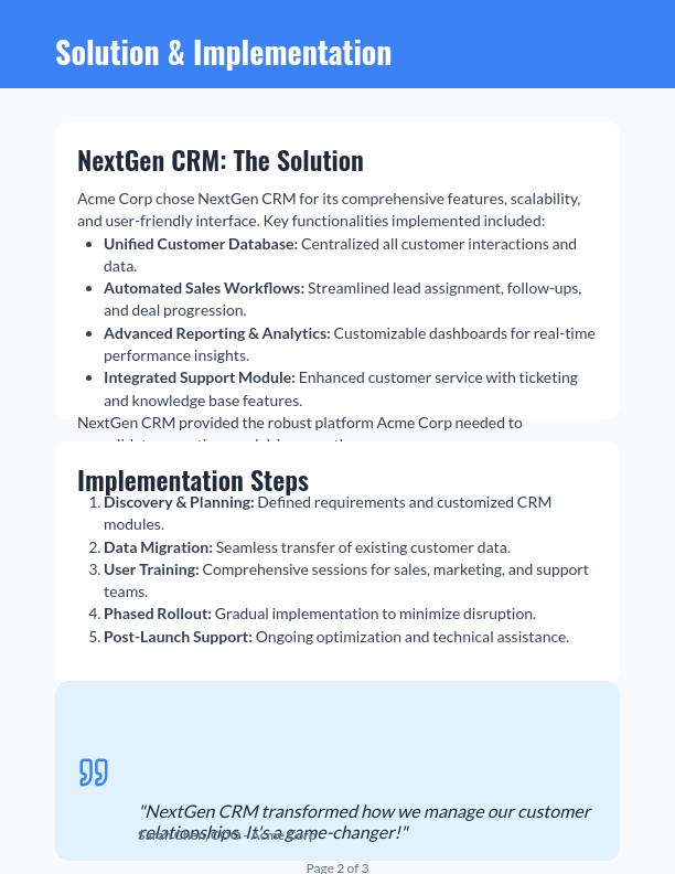 SaaS Customer ROI Case Study